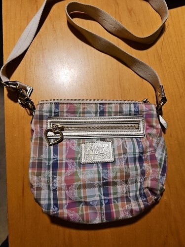 Coach Plaid Poppy Madras Crossbody