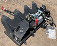 NEW Skidsteer 15000lb Hydraulic Winch Attachement Ton Universal Bob Tach Fitment
