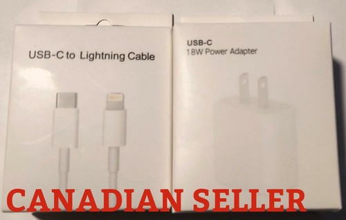 Adaptateur USB-C PD 18W + Câble iPhone USB-C VERS 6 Pieds Rapide pour iPhone 12 11 11pro  - Photo 1 sur 9