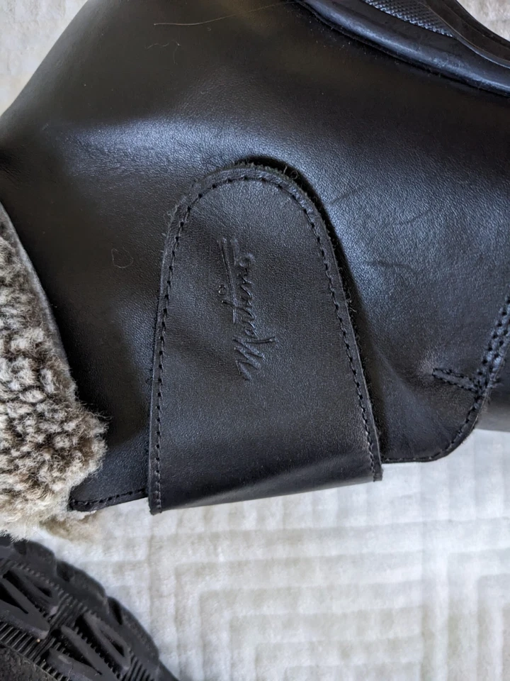 MARTINO POLAR из черной кожи водонепроницаемый шерлинг лодыжки зимние ботинки женщин Sz 9 D - Изображение 4 из 4