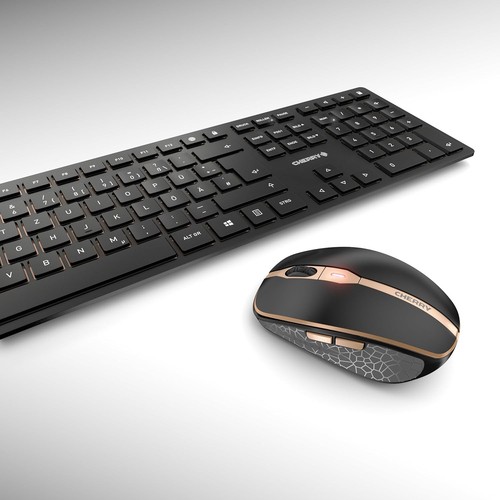 CHERRY DW 9100 SLIM, ensemble de bureau sans fil, disposition UK (QWERTY), Bluetooth et 2,4 G - Photo 3/6