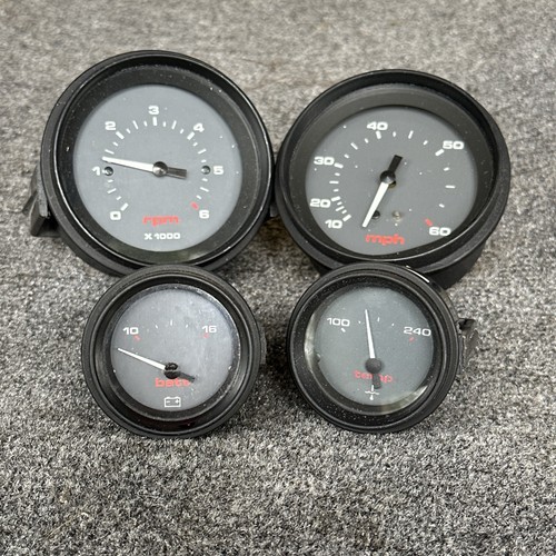 Mercury Quicksilver RPM Volt Temp MPH Gauge 940325 940323 OEM Black Grey Display - Bild 1 von 9