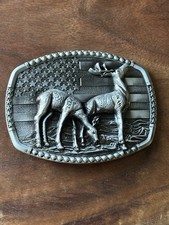 Metal Cowboys Belt Buckle Deer Nature Hunter Western Fashion