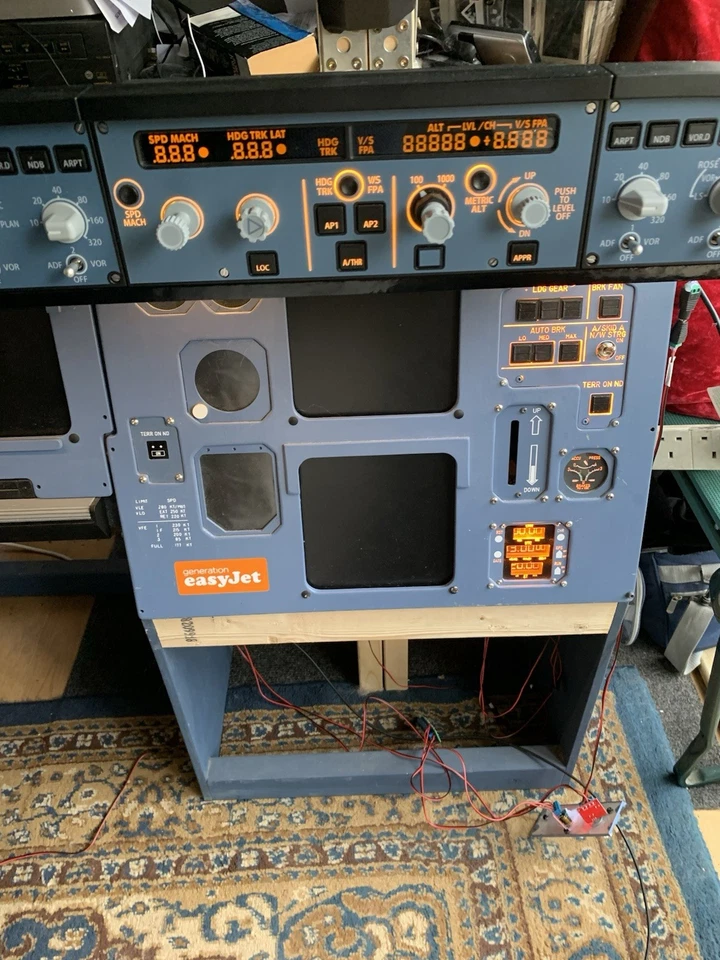 A320 MIP With Thrustmaster Throttles, Dummy Trim Wheels, And More - Image 3 of 4