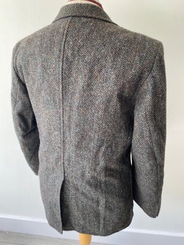HARRIS TWEED mens 70's RUSTIC MIX HERRINGBONE FLEX SPORTS JACKET BLAZER 42" - Picture 8 of 8