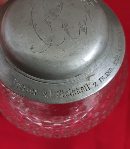 Original Igel Bierkrug Glaskrug -1890 Tübingen- Weihnachten evt. Corps Rhenania - Picture 3 of 12