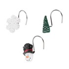 12 Pcs Weihnachts Duschvorhang Weihnachtsbaum Dekoration Dekorationen