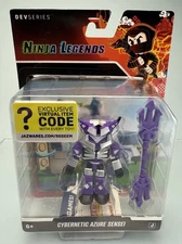 Roblox Ninja Legends Cybernetic Azure Sensei 3in Figure w/ Virtual Item Code NIP