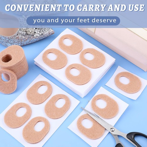 WILLBOND 48 Pack Callus Pads Soft 1/4" Thick Oval Shape Corn 1/8 Inch, Nude - Picture 6 of 6