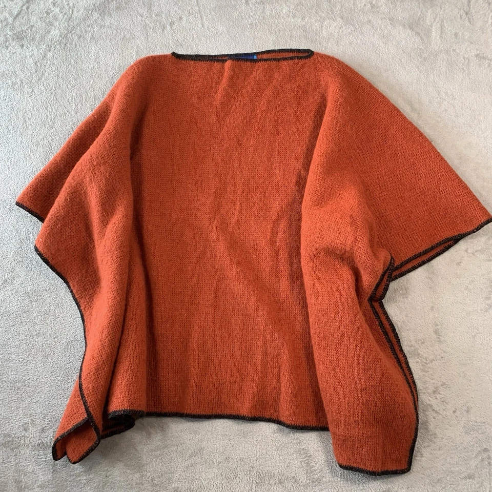 Poncho Icewear 100 % lana capa gruesa pesada hecha a mano puro tejido nórdico islandés Foto 3 de 4