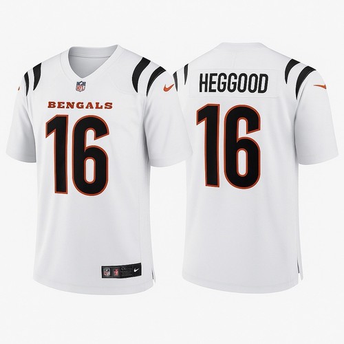 Cincinnati Bengals Heggood Custom Nike Jersey Mens XL White NFL Game Style