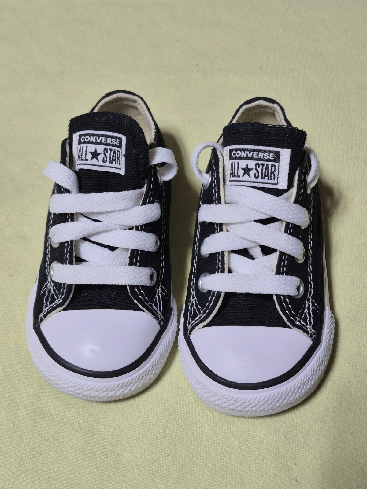 Converse Chuck Taylor All Star Black Canvas Ox Low Style: 7J235 bambini taglia 5