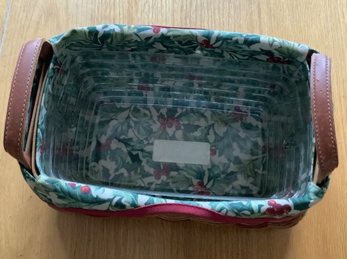 Longaberger 2002 Christmas Collection Traditions Korb/Kunststoffschutz/Stoff - Bild 8 von 8