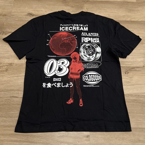 ICECREAM Billionaire Boys Club Ice Cream Graphic Oversized T-Shirt Men Sz L $80 - Picture 3 of 7