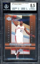 Lebron James Rookie Card 2003-04 UD Rookie Exclusives #1 BGS 8.5. rookie card picture