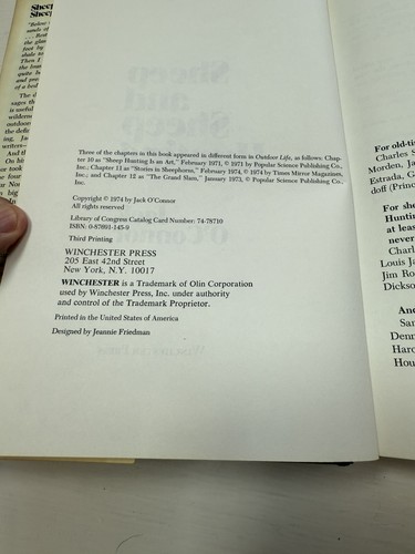 Sheep and Sheep Hunting Jack O'Connor The Definitive Book On The Wild Sheep - Foto 8 di 12