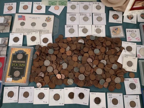 Huge Coin & Currency Collection Lot .Gold, Seated,Barber, Errors,Wheat,VDB - Picture 13 of 24