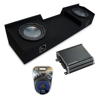 1999-2006 GMC Sierra Ext Cab Truck Harmony R104 Dual 10'' Sub Box & CXA400.1 Amp