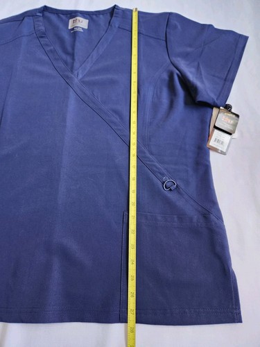 NWT BeverlyHills Uniforms BHU Women's Scrub Top Size 2XL Navy - Picture 7 of 9