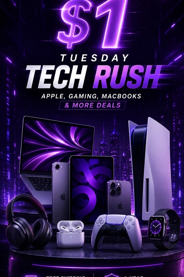 Tuesday $1 Tech Rush | Apple, Gaming, MacBooks & More Deals