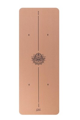 EKE Cork Yoga Mat with Body Lines Non-Slip Sweatproof Surface Eco Friendly