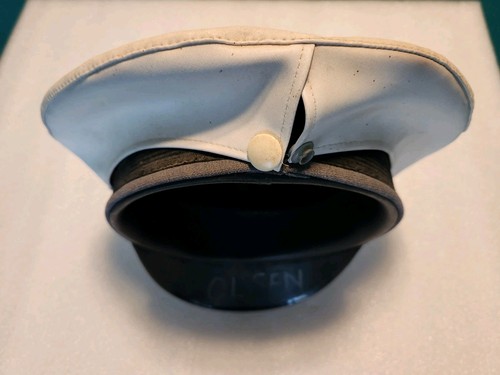 Vintage Riverside Military Academy Uniform Dress Cap Hat With Badge - Picture 6 of 8