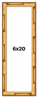 6x20 Frame Gold Bamboo Solid Wood Picture Frame | 1 Inch Moulding Width | Interi