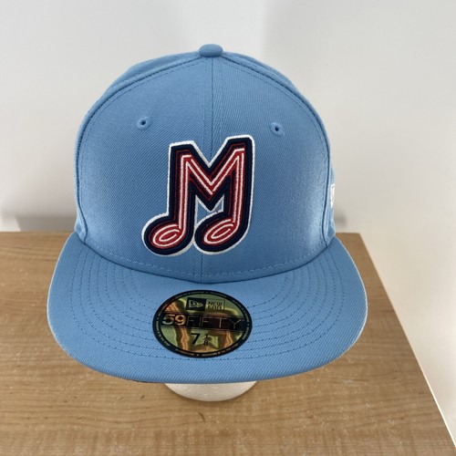 New Era 7 1/8 Memphis Redbirds MiLB Blue Onfield 59fifty Fitted Hat - Bild 1 von 6