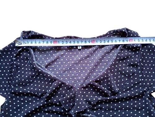 Vintage Japanese Polka Dot Tank Top Elegant Frilled Design Made in Japan - Picture 6 of 9
