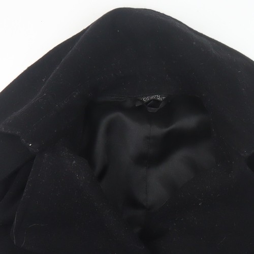 Topshop Women's Black Pea Coat UK 10, Wool Blend - Picture 10 of 12