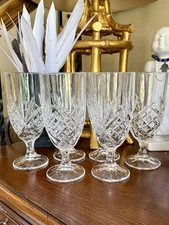 Godinger Shannon Dublin Set Of 6 Clear Glass Iced Tea Beverage Goblets Glasses