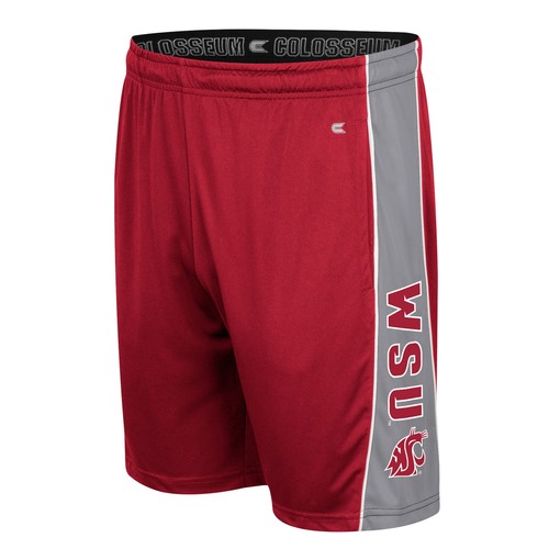 Men's Colosseum Crimson Washington State Cougars Panel Shorts - Picture 2 of 3