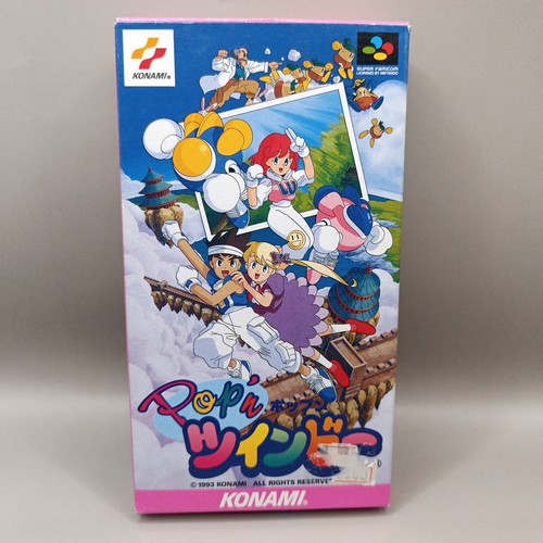 Pop N Twinbee Super Famicom SNES Game Boxed CIB NTSC-J Japanese  - Picture 1 of 6