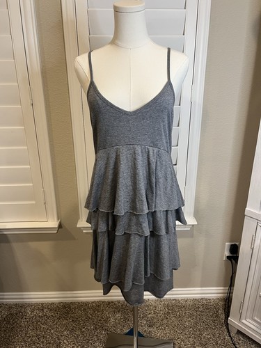 “JUICY COUTURE” Y2K FASHION GRAY RUFFLE TANK DRESS – MED - Picture 2 of 7
