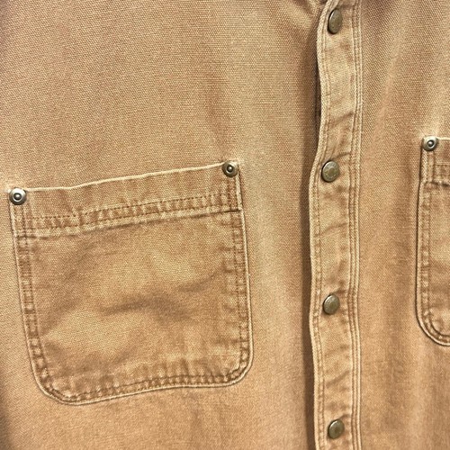 L.L.Bean Canvas Shirt Jacket Corduroy Collar Button Up Workwear XL - Picture 7 of 14