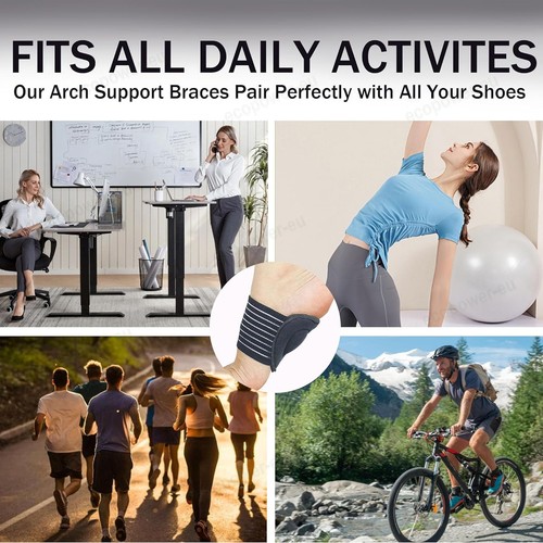 Foot Arch Support Flat Feet Fallen Arch Plantar Fasciitis Insole Heel Pain Help - Picture 17 of 21
