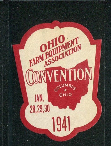1941 Ohio Farm Equipment Association Convention Reklamemarke Poster Stamp