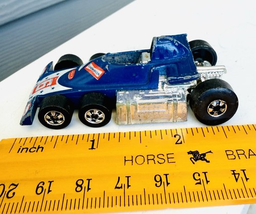 Hot Wheels Lickety Six 1977 Blue Blackwall hecho en Hong Kong 6 ruedas - Imagen 2 de 7