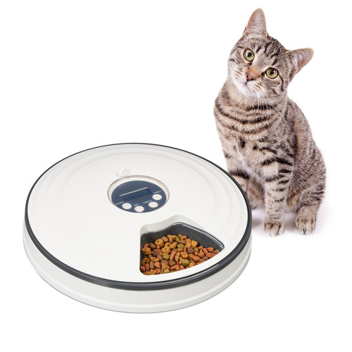 Futterautomat katze Katzenfutterspender Automatischer Fressnapf 6 Portionen - Bild 1 von 8