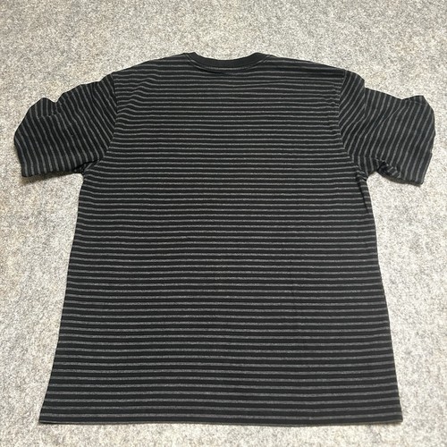Carhartt Shirt Mens Large Black Gray Striped Original Fit Pocket Casual Workwear - Picture 4 of 6