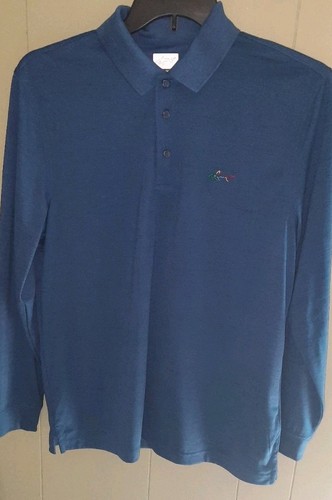 Greg Norman Play Dry Blue Long Sleeve Pullover Golf Shirt Size Medium - Picture 5 of 9