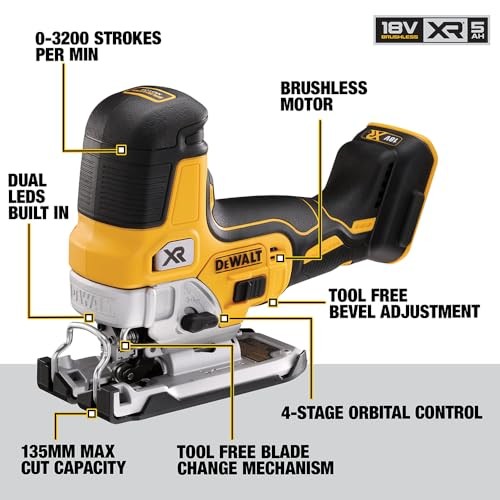 DEWALT 18V Akku-Pendelhubstichsäge DCS335NT – Präzision und Leistung vereint - Bild 2 von 7