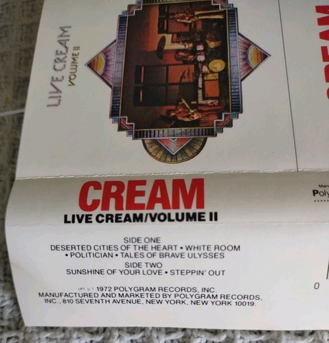 1972 Cream Cassette: Live Cream Volume II. Tested - Picture 14 of 19
