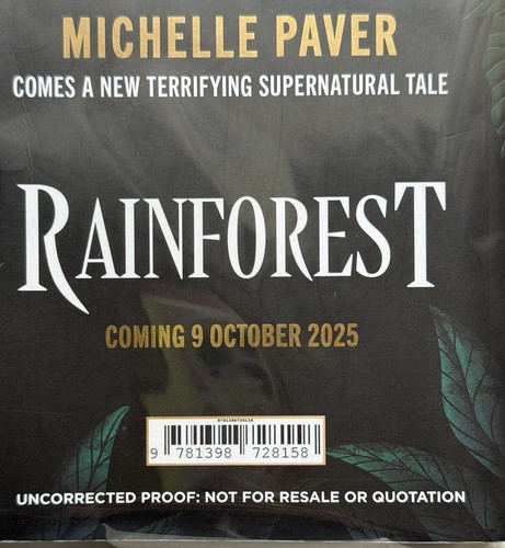 SIGNED Uncorrected Proof RAINFOREST Michelle Paver (2025 Orion) RARE ARC NEW PB - Picture 3 of 8