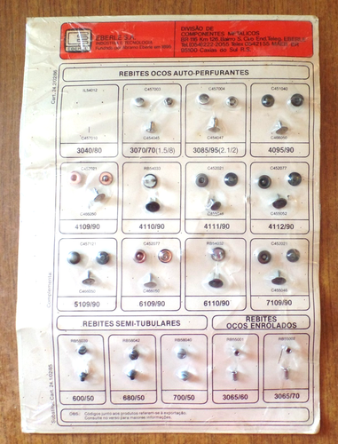 Vintage Verkäufer Muster EBERLE S.A. Divisao de Componentes Metalicos (d)