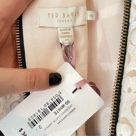 Ted Baker Lace Bodice Pleated Black Culotte Elegant Jumpsuit Sz 2 (US 4)