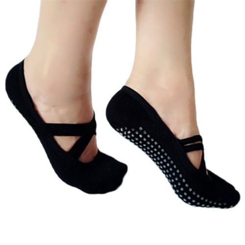 Calcetines de yoga antideslizantes Pilates calcetines de baile para mujer (negro) sin calcetines para mujer - Imagen 2 de 7