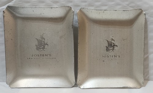 2 Josten’s Owatonna Minnesota MCM Ship Sailing Vintage metal Ashtray promotional - Picture 3 of 4
