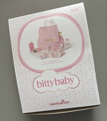 American Girl Bitty Baby On the Go Diaper Bag With Accessories
