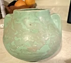 Green Vintage Brush McCoy Vase Art Vellum Glaze